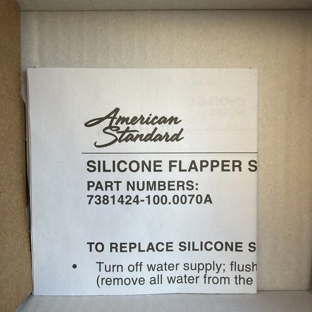 American Standard Vormax Flapper Silicone Seals: 7381424-100.0070A (2-pack)